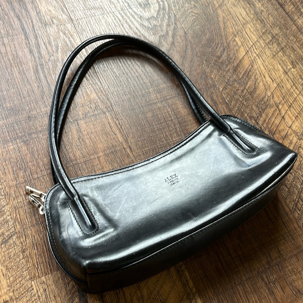 Black Leather Shoulder Bag
